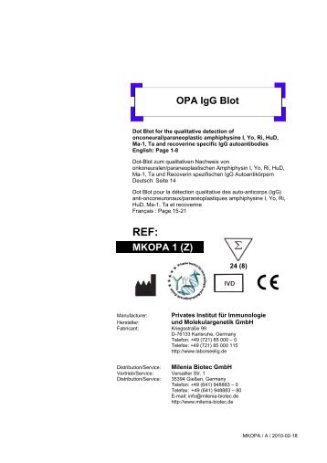 OPA IgG Blot - Milenia Biotec GmbH