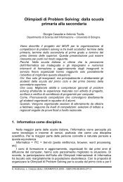 Olimpiadi di Problem Solving: dalla scuola primaria alla secondaria