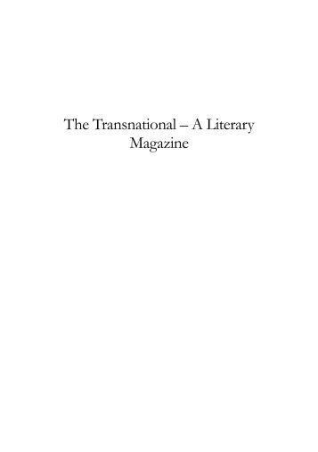 The Transnational – A Literary Magazine (Vol. 2)
