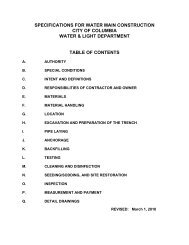 Water Main Construction Specifications - City of Columbia, Missouri