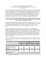 Henrico County Public Schools Transcript Study - Class Rank