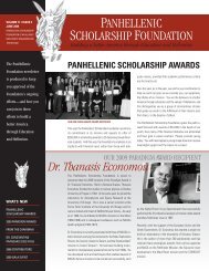 June 2009 Newsletter - PanHellenic Scholarship Foundation