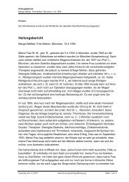 Heilungsbericht: Thrombose (PDF) - Bruno GrÃ¶ning Stiftung