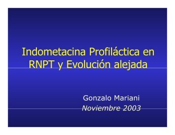 Indometacina profilÃ¡ctica. Dr. Gonzalo Mariani