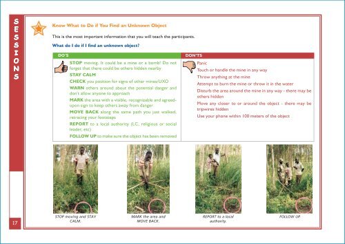 Mine risk education training module - Avsi