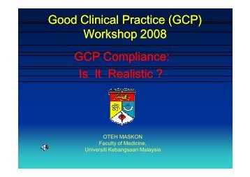 GCP - UKM Medical Centre - Universiti Kebangsaan Malaysia