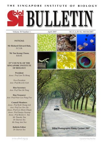 Volume 30 Number 1 - The Singapore Institute of Biology