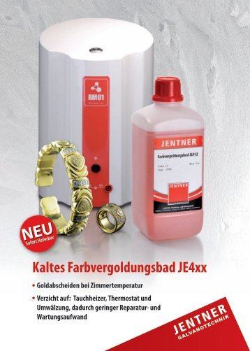 Kaltes Farbvergoldungsbad JE4xx - Jentner.de