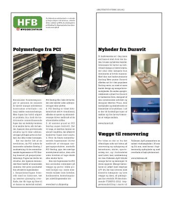 Polymerfuge fra PCI Nyheder fra Duravit VÃ¦gge til renovering - HFB