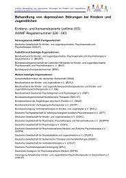 Depressive StÃ¶rungen bei Kindern und Jugendlichen - AWMF