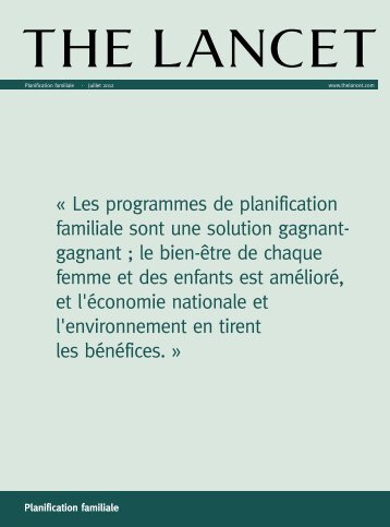 Les programmes de planification familiale sont une solution gagnant