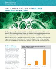 WHY POPULATION MATTERS TO InfectIous dIseases and HIV/aIds