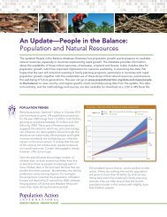 an updateâPeople in the Balance: Population and Natural Resources