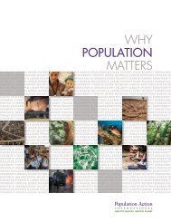 WHY POPULATION MATTERS - Population Action International