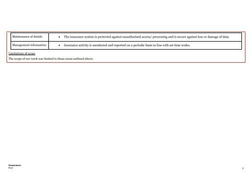 Insurance Review - Pricewaterhousecoopers (PWC) PDF 176 KB