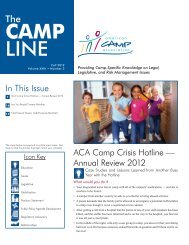 CAMP LINE - American Camp Association