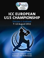 U15 Brochure FINAL - CricketEurope