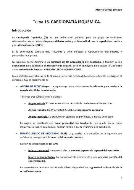 isquemia silente del miocardio