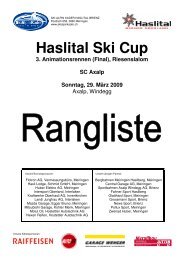 3. Animationsrennen (Final) Haslital Ski Cup 2009 - Skiclub Hasliberg