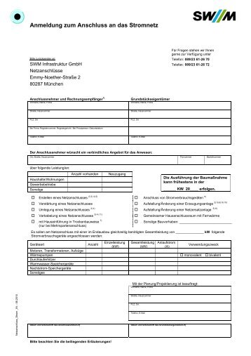 Anmeldung zum Anschluss an das Stromnetz - Landerer Elektro ...