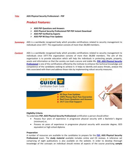 PSP Examsfragen