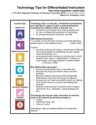 Technology Tips for Differentiated Instruction