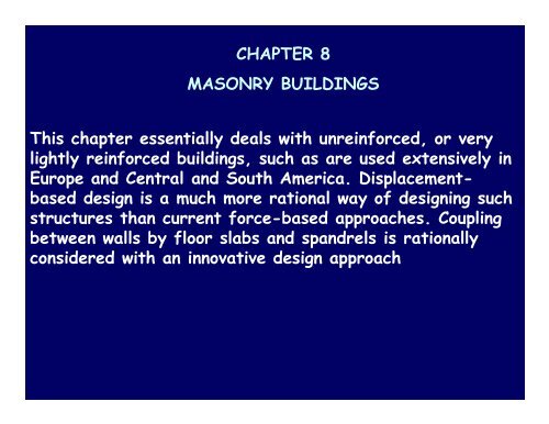 DISPLACEMENT-BASED SEISMIC DESIGN