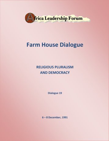 Religious Pluralism and Democracy - Africa Leadership Forum