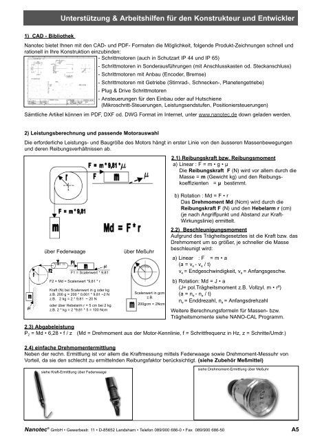 weitere Info www.nanotec.de Schrittmotoren Ansteuerungen DC ...