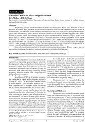 Nutritional Status of Rural Pregnant Women - People's Journal Of ...