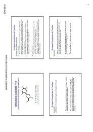 ORGANIC CHEMISTRY - Wits Structural Chemistry