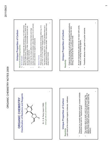 ORGANIC CHEMISTRY - Wits Structural Chemistry