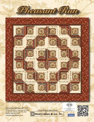 Pheasant Run Bed Quilt - Henry Glass & Co