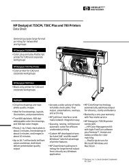 HP DesignJet 755CM, 750C Plus and 700 Printers ... - A Matter of Fax