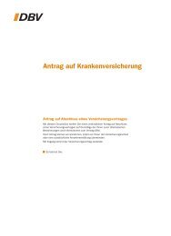 Antrag Krankenversicherung DBV - Private Krankenversicherung ...