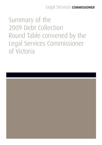 Debt Collection Round Table Summary - Legal Services ...