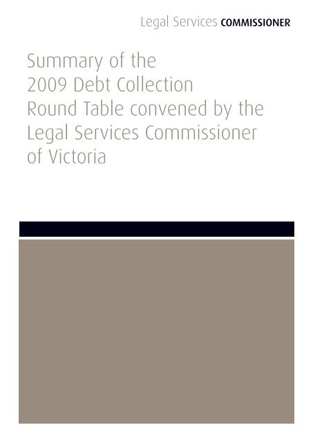 Debt Collection Round Table Summary - Legal Services ...