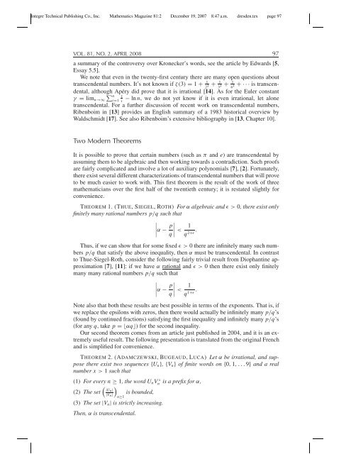 Three Transcendental Numbers from the Last Non-Zero Digits of nn ...
