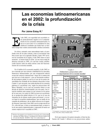 Las economÃ­as latinoamericanas en el 2002