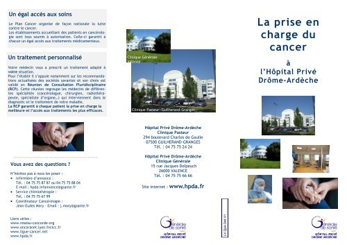 Document d'information sur la prise en charge du cancer Ã  HDPA