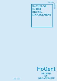 BACHELOR IN HET RETAIL- MANAGEMENT - Faculteit Bedrijf en ...