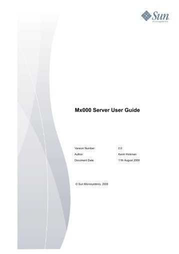 Mx000 Server User Guide - Morena Francia