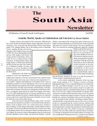 Fall 2000 - South Asia Program - Cornell University