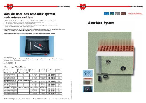 Amo-Max System - WÃƒÂ¼rth