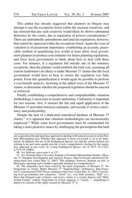 Through a Glass Darkly: Measuring Loss Under ... - Land Use Law