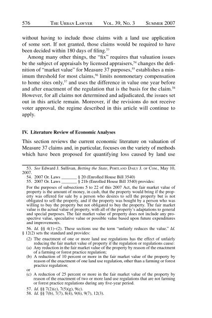 Through a Glass Darkly: Measuring Loss Under ... - Land Use Law