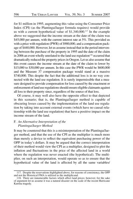 Through a Glass Darkly: Measuring Loss Under ... - Land Use Law