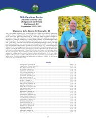 50th Carolinas Senior - Carolinas Golf Association
