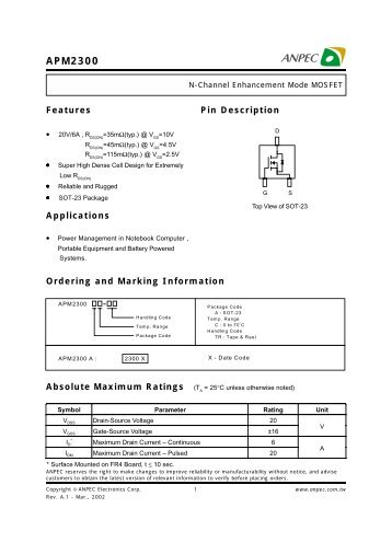 APM2300 - Datasheets