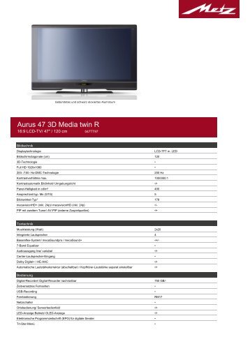 Aurus 47 3D Media twin R - Metz